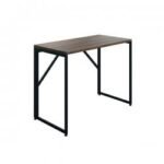 Jemini Folding Desk 1000x500x745mm Dark Walnut/Black Leg