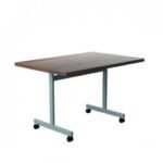 Jemini Rectangular Tilting Table 1200x800x720mm Dark Walnut/Silver
