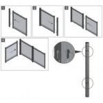 Nobo Premium Plus Clear PVC Protective Divider Screen Leg