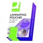 Q-Connect 54x86mm Laminating Pouches 250 Micron (Pack of 100)