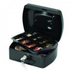 Q-Connect Cash Box 8 Inch Black