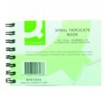 Q-Connect Feint Ruled Wirebound Triplicate Book 102x127mm
