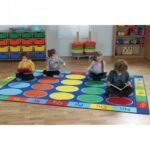 Rainbow ABC Dot Rectangle Mat