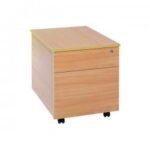 Serrion 2 Drawer Mobile Pedestal 400x500x500mm Bavarian Beech