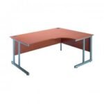 Serrion Radial Right Hand Cantilever Desk 1500mm Bavarian Beech