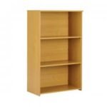 Contract bookcase 830mm high with 1 shelf - beech