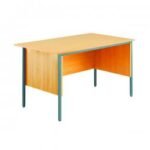 Serrion Rectangular 4 Leg Desk 1200x750x730mm Bavarian Beech