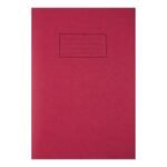 Silvine Exercise Book Ruled and Margin 80 Pages 75gsm A4 Red EX107 Pack of 10