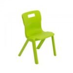 Titan One Piece Classroom Chair Size 2 363x343x563mm Lime