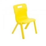 Titan One Piece Classroom Chair 435x384x600mm Yellow