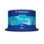Verbatim CD-R Recordable Disk Write-once on Spindle 52x Speed 80min 700Mb 43351 Pack of 50