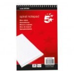 5 Star Office Shorthand Pad Wirebound 60gsm Ruled 160pp 127x200mm Red Pack of 10