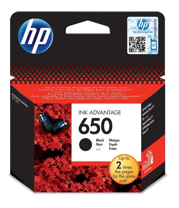 INK HP 650 BLACK CARTRIDGE CZ101AE