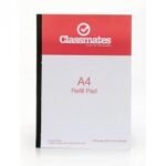 Classmates Refill A4 160 Page Pad WhiteRed Pack of 5