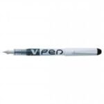 Pilot V Fountain Pen Disposable White Barrel Iridium Nib Medium 0.5mm Line Black 631101201 Pack of 12