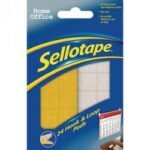 Sellotape Hook amp Loop Pads 20mm 20mm Pack of 24
