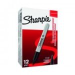 Sharpie Permanent Marker Fine Black (Pack of 12)
