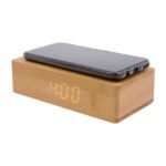 Bamboo Wireless Charger with Clock - Image 4