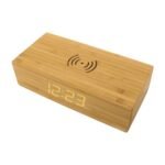 Bamboo Wireless Charger with Clock