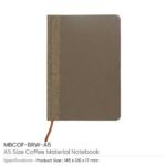 A5 Coffee Material Notebooks | 96 sheets & Page Marker - Image 4