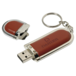 Leather with Chrome Finish USB