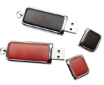 Leather with Chrome Finish USB