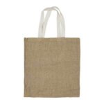 Jute Bags with White Handles, Long-lasting & Eco-friendly