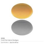 Oval Flat Metal Badges - Image 3