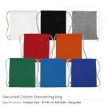 Recycled Cotton Drawstring Bags, 145gsm - Image 2
