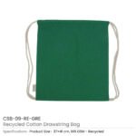 Recycled Cotton Drawstring Bags, 145gsm - Image 6