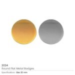 Round Flat Metal Badges 20mm, Gold and Silver Colors - Image 5