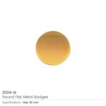 Round Flat Metal Badges 20mm, Gold and Silver Colors - Image 4