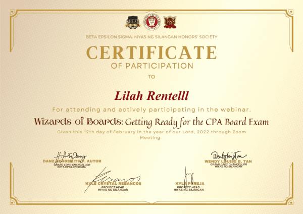 Certificates