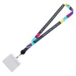 Pre Designed Full Color Lanyards With Horizontal Badge Holder - Image 2