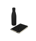 LAUTA - Giftology Set of Stainless Bottle, Notebook and Pen - Black - Image 2