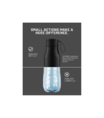 R-NEBRA - CHANGE Collection Recycled Stainless Steel Vacuum Bottle with Loop - Navy Blue - Image 6