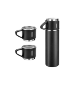 SAFFLE - Giftology Family Set of Vacuum Flask & Two Cups - Black - Image 6
