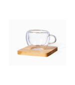 PAMA - Set of 2 Expresso Cup with Bamboo Coaster - Image 4