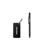 ANGLA - Gift Set of RCS Recycled Aluminium Pen and Keychain - Black - Image 4