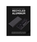 ANGLA - Gift Set of RCS Recycled Aluminium Pen and Keychain - Black - Image 2