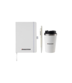 KOKSI - Giftology Set of Double Walled Tumbler, A5 Notebook and Pen - White - Image 3