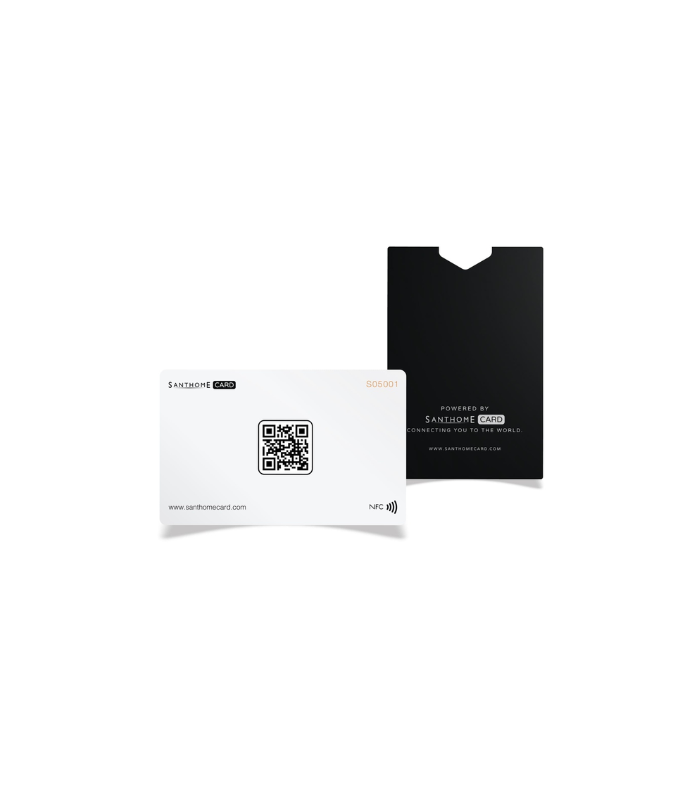 Santhome Card - Digital Business NFC Card - White