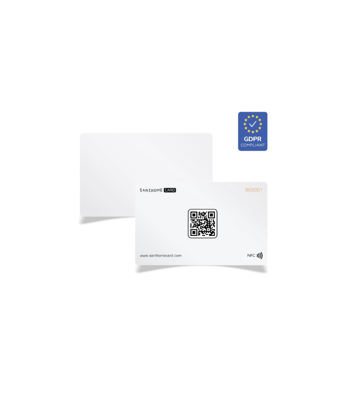Santhome Card - Digital Business NFC Card - White