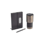 GIESSEN-Hans-Larsen-Gift-Set-of-Tumbler-Notebook-and-Pen-Black-Starlink