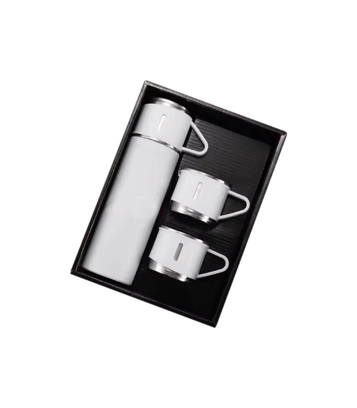 SAFFLE-Giftology-Family-Set-of-Vacuum-Flask-Two-Cups-White