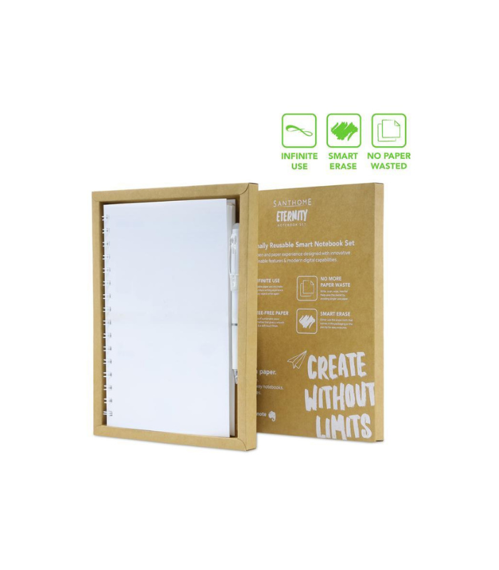 Santhome®-Eternity-The-Reusable-Notebook-Pen-Set-White