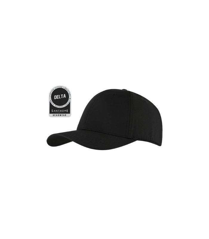 DELTA - Santhome® DryNCool® Performance Stretch-Fitted Cap - Black