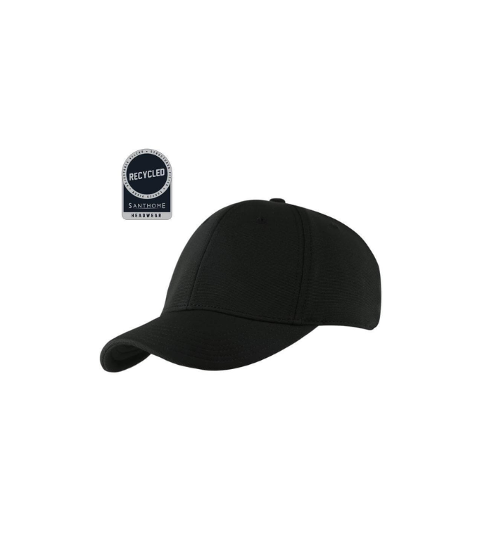 TITAN - Santhome Recycled 6 Panel Adjustable Cap - Black