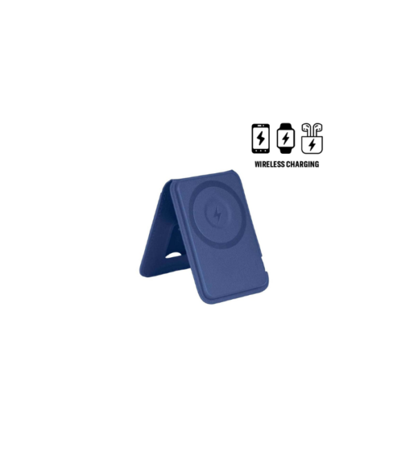 MAG3 - Giftology 3-in-1 Magnetic Wireless Charger Card Holder - Navy