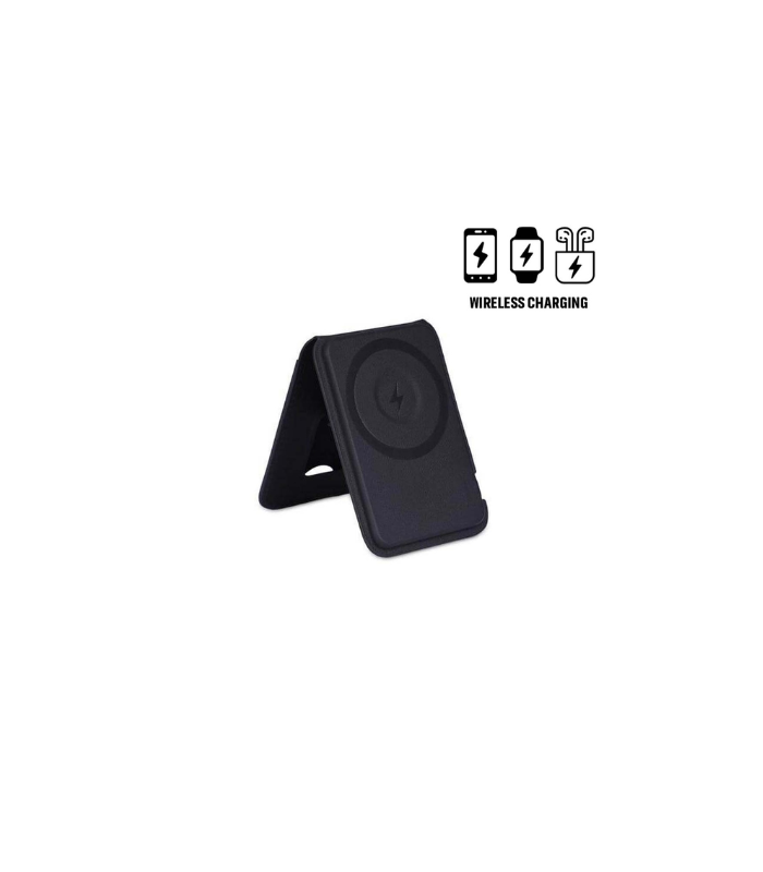 MAG3 - Giftology 3-in-1 Magnetic Wireless Charger Card Holder - Black